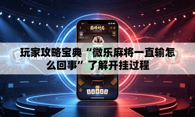 玩家攻略宝典“微乐麻将一直输怎么回事”了解开挂过程