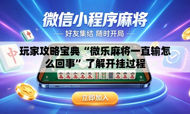 玩家攻略宝典“微乐麻将一直输怎么回事	”了解开挂过程