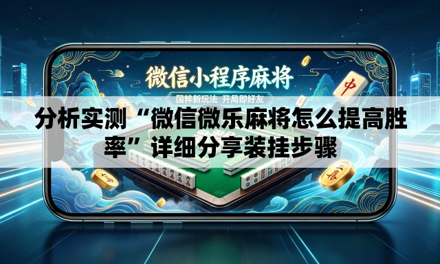分析实测“微信微乐麻将怎么提高胜率	”详细分享装挂步骤