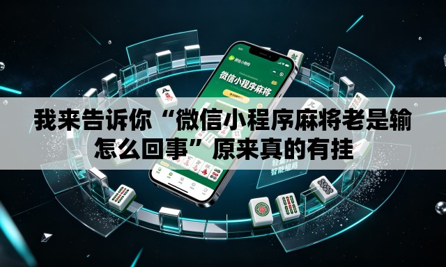 我来告诉你“微信小程序麻将老是输怎么回事	”原来真的有挂