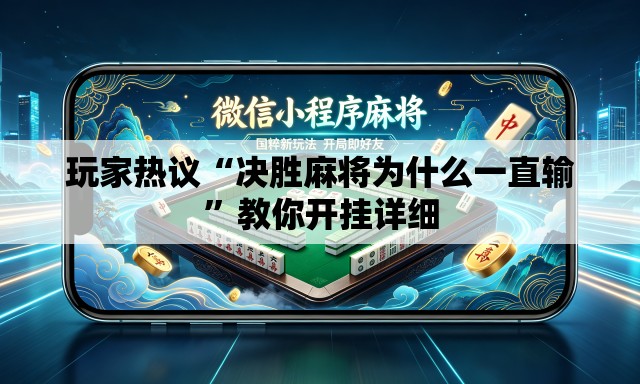 玩家热议“决胜麻将为什么一直输	”教你开挂详细