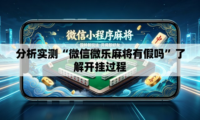 分析实测“微信微乐麻将有假吗	”了解开挂过程