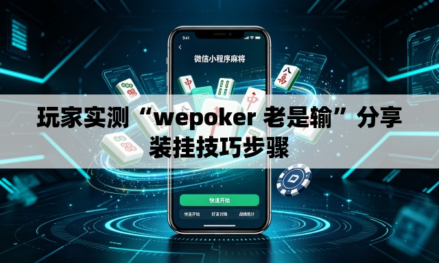 玩家实测“wepoker 老是输”分享装挂技巧步骤