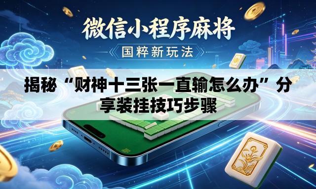 揭秘“财神十三张一直输怎么办	”分享装挂技巧步骤