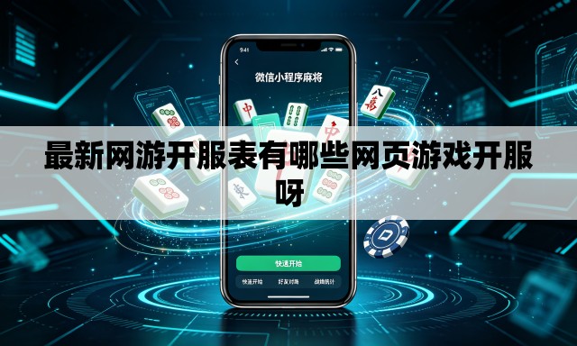 最新网游开服表有哪些网页游戏开服呀 最新网游开服表有哪些网页游戏开服呀