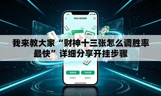 我来教大家“财神十三张怎么调胜率最快”详细分享开挂步骤