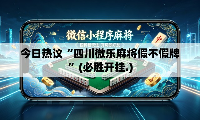 今日热议“四川微乐麻将假不假牌”(必胜开挂.)