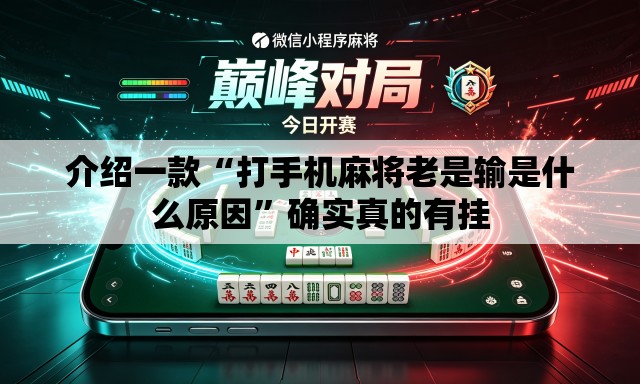 介绍一款“打手机麻将老是输是什么原因	”确实真的有挂