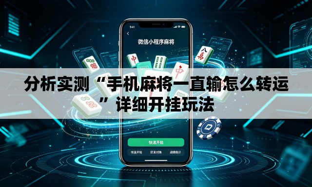 分析实测“手机麻将一直输怎么转运”详细开挂玩法