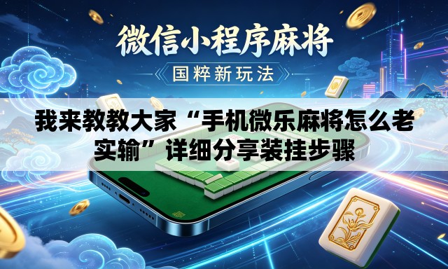 我来教教大家“手机微乐麻将怎么老实输	”详细分享装挂步骤