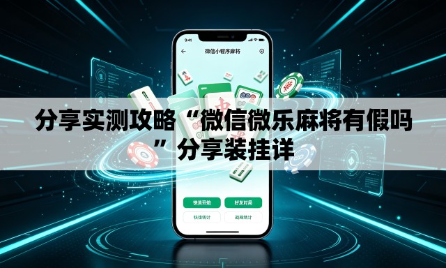 分享实测攻略“微信微乐麻将有假吗”分享装挂详