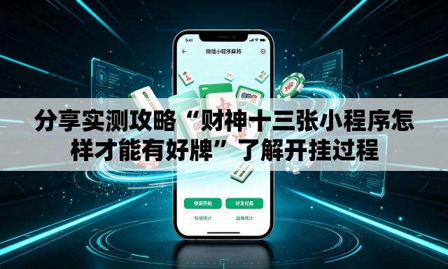 分享实测攻略“财神十三张小程序怎样才能有好牌”了解开挂过程