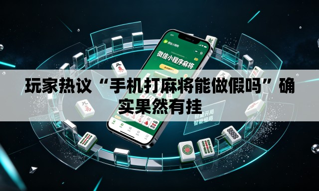 玩家热议“手机打麻将能做假吗”确实果然有挂