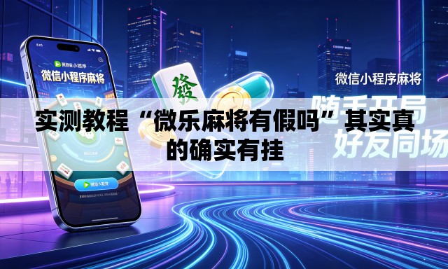 实测教程“微乐麻将有假吗”其实真的确实有挂