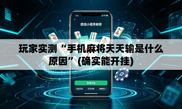 玩家实测“手机麻将天天输是什么原因”(确实能开挂)
