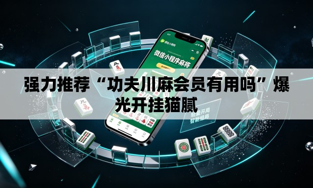 强力推荐“功夫川麻会员有用吗”爆光开挂猫腻
