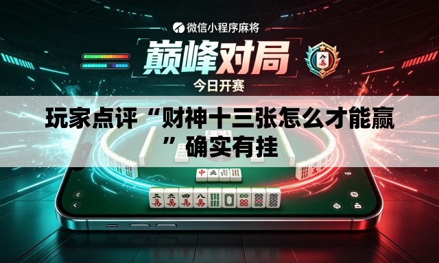 玩家点评“财神十三张怎么才能赢”确实有挂