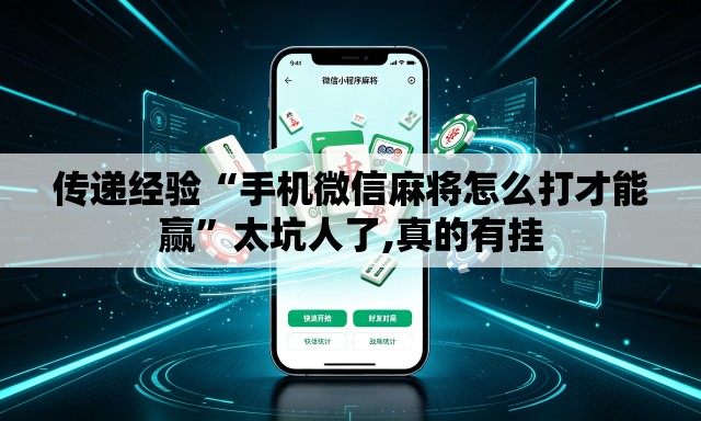 传递经验“手机微信麻将怎么打才能赢	”太坑人了,真的有挂