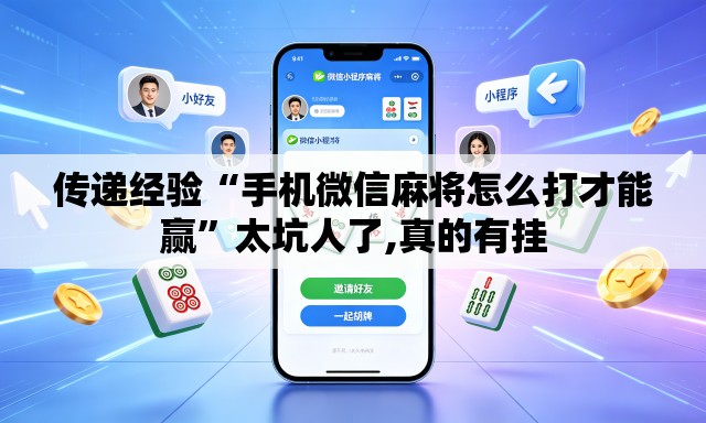 传递经验“手机微信麻将怎么打才能赢”太坑人了,真的有挂