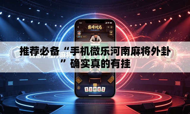 推荐必备“手机微乐河南麻将外卦”确实真的有挂