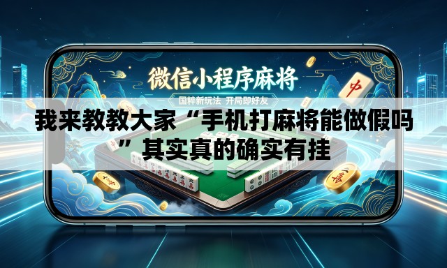 我来教教大家“手机打麻将能做假吗	”其实真的确实有挂