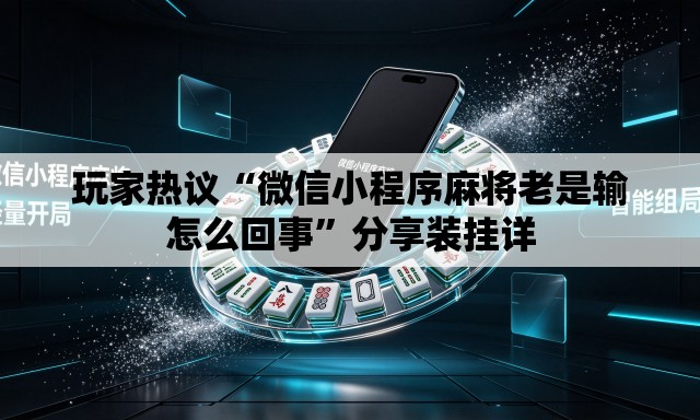 玩家热议“微信小程序麻将老是输怎么回事”分享装挂详