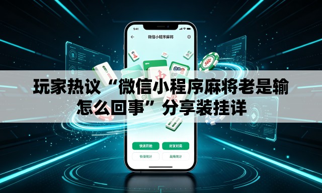 玩家热议“微信小程序麻将老是输怎么回事”分享装挂详