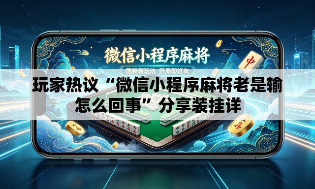 玩家热议“微信小程序麻将老是输怎么回事	”分享装挂详