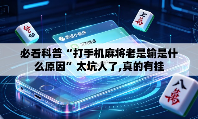 必看科普“打手机麻将老是输是什么原因”太坑人了,真的有挂
