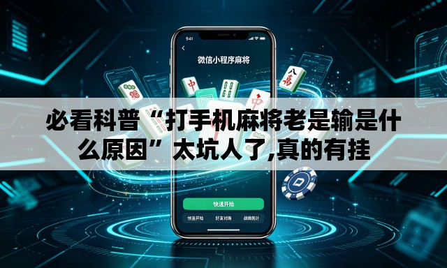 必看科普“打手机麻将老是输是什么原因	”太坑人了,真的有挂