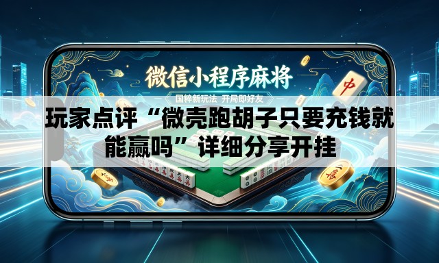 玩家点评“微壳跑胡子只要充钱就能赢吗	”详细分享开挂