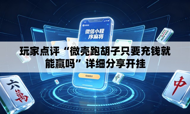 玩家点评“微壳跑胡子只要充钱就能赢吗”详细分享开挂