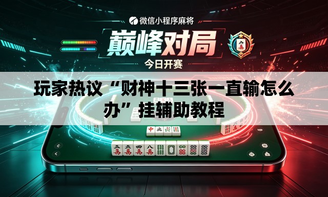 玩家热议“财神十三张一直输怎么办”挂辅助教程