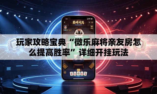 玩家攻略宝典“微乐麻将亲友房怎么提高胜率	”详细开挂玩法