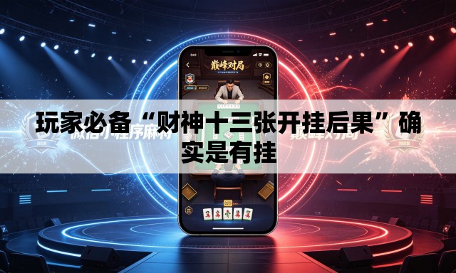 玩家必备“财神十三张开挂后果”确实是有挂