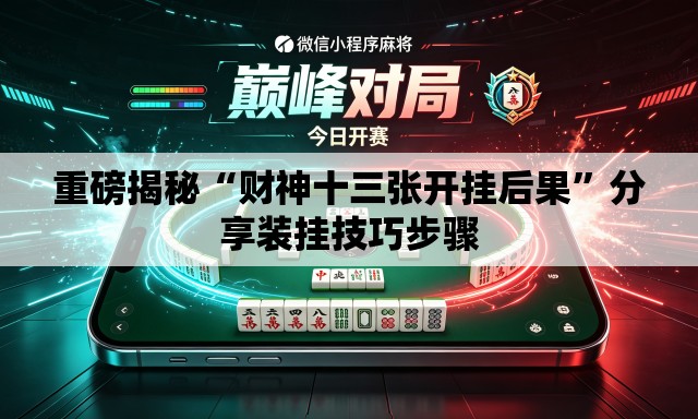 重磅揭秘“财神十三张开挂后果	”分享装挂技巧步骤