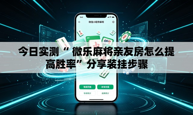 今日实测“ 微乐麻将亲友房怎么提高胜率”分享装挂步骤