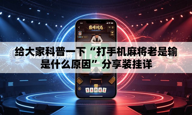 给大家科普一下“打手机麻将老是输是什么原因	”分享装挂详