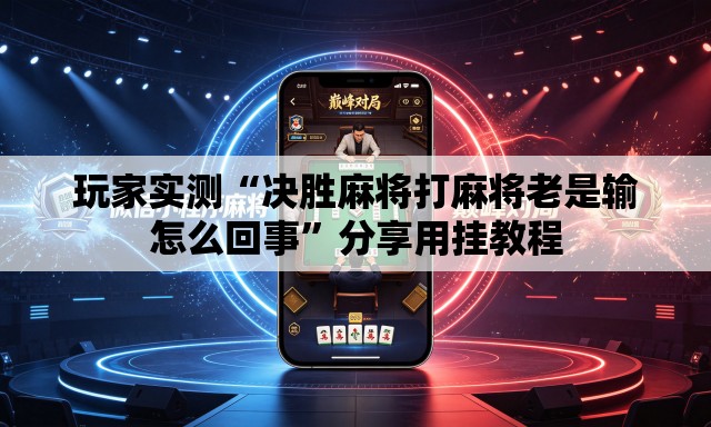 玩家实测“决胜麻将打麻将老是输怎么回事	”分享用挂教程