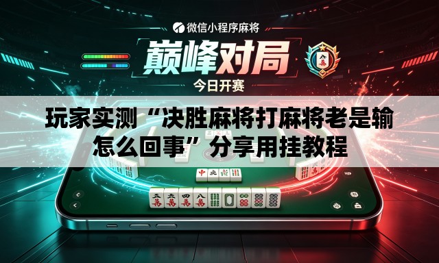 玩家实测“决胜麻将打麻将老是输怎么回事”分享用挂教程