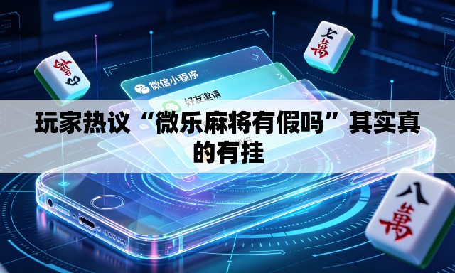 玩家热议“微乐麻将有假吗	”其实真的有挂