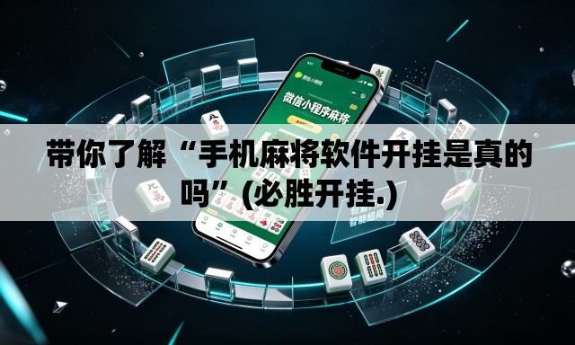 带你了解“手机麻将软件开挂是真的吗”(必胜开挂.)