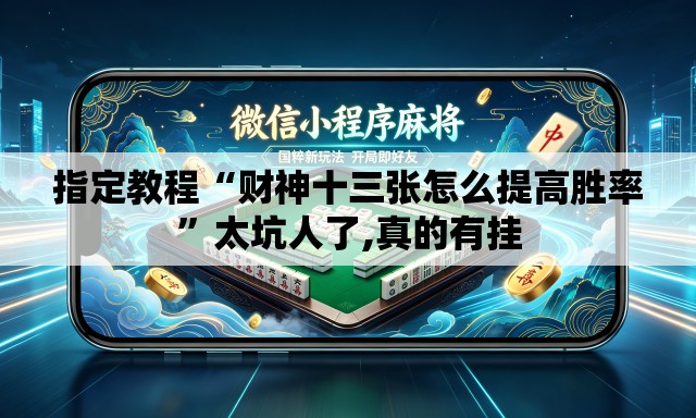 指定教程“财神十三张怎么提高胜率”太坑人了,真的有挂