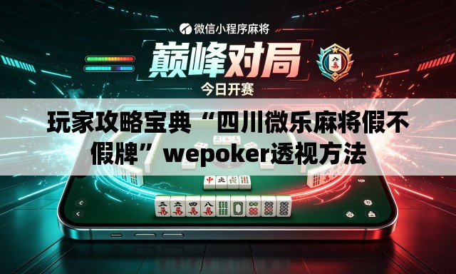 玩家攻略宝典“四川微乐麻将假不假牌”wepoker透视方法