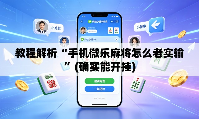 教程解析“手机微乐麻将怎么老实输”(确实能开挂)