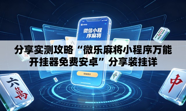 分享实测攻略“微乐麻将小程序万能开挂器免费安卓”分享装挂详