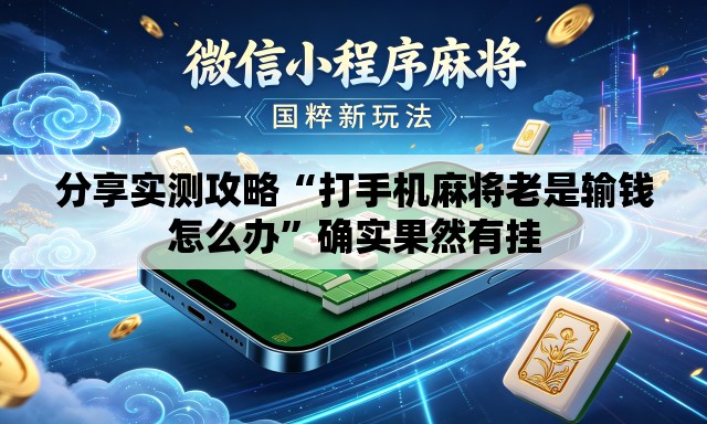 分享实测攻略“打手机麻将老是输钱怎么办”确实果然有挂