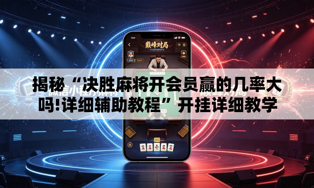 揭秘“决胜麻将开会员赢的几率大吗!详细辅助教程	”开挂详细教学