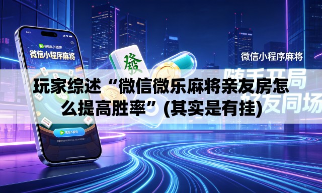 玩家综述“微信微乐麻将亲友房怎么提高胜率”(其实是有挂)
