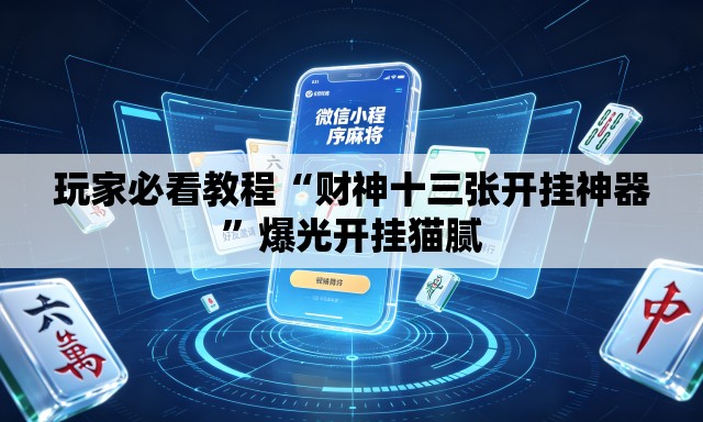 玩家必看教程“财神十三张开挂神器”爆光开挂猫腻